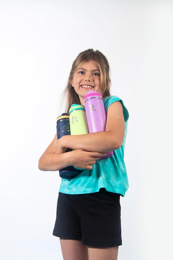 Takeya 22 oz Actives Stainless Steel Water Bottle with Straw Lid – Leakproof, Double-Wall Insulated, Keeps Drinks Cold 24 hrs/Hot 12 hrs, BPA-Free, Powder-Coated, Gym & Travel, Cool Ray