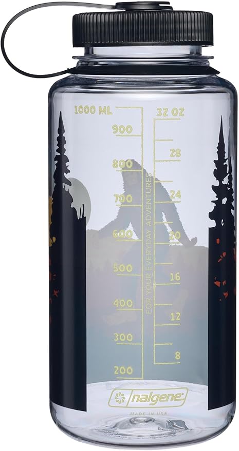 Nalgene 32 oz Wide Mouth Water Bottle, Sasquatch | BPA-Free, Durable & Leak Proof, Lightweight Bottle for Hiking & Gym, Work & Travel