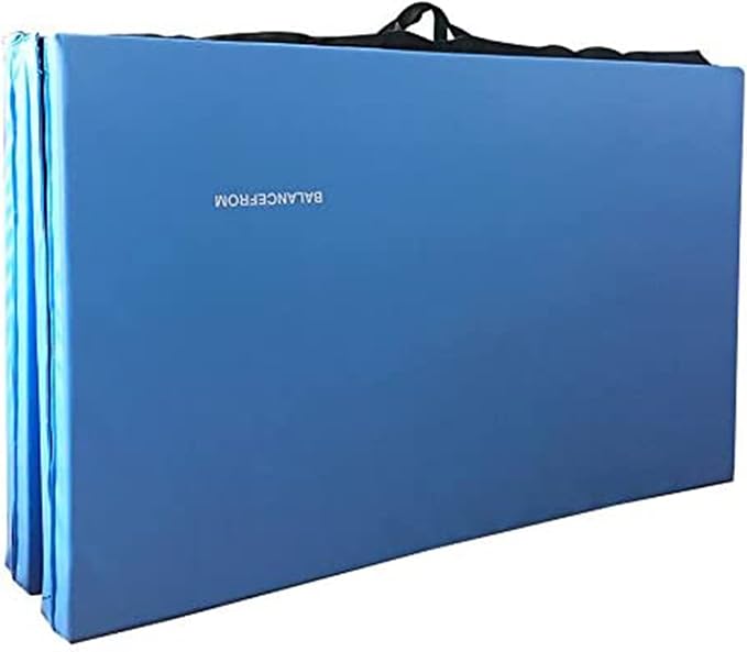 BalanceFrom 10x4 Feet 4-Panel Folding Gymnastics Mat – 2-Inch Thick Pad with Vinyl Surface and Carrying Handles for Tumbling, Yoga, Pilates, Home Workouts, and Martial Arts