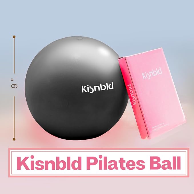 kisnbld Small Exercise Ball, 9 Inch Mini Pilates Ball, Anti Burst and Slip Resistant Mini Yoga Ball for Stability, Fitness, Physical Therapy, Stretching & Core Strength Workout at Home Gym & Office