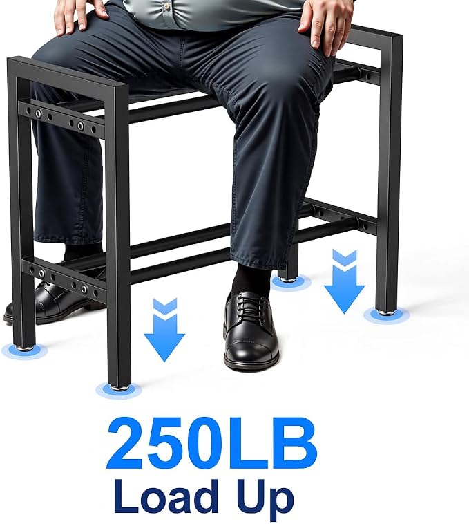 Dumbbell Rack 2-Tier Adjustable Weight Rack For Home Gym Dumbbells Kettlebell (Rack Only)