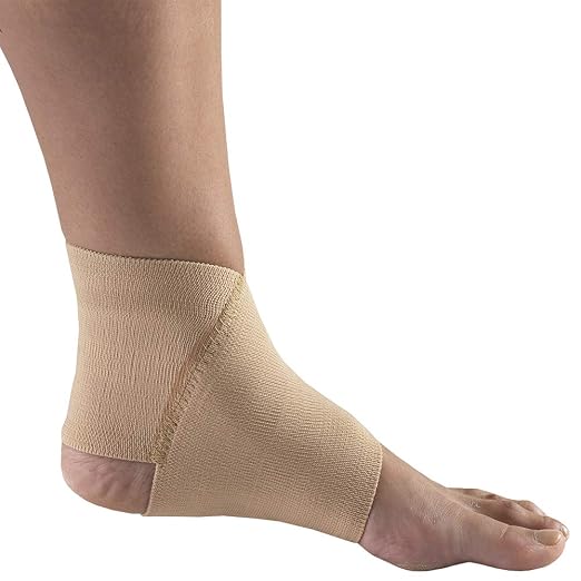 Champion Figure-8 Ankle Support, Light Elastic Compression Brace, Muscle Joint Recovery, Beige, 2X-Large