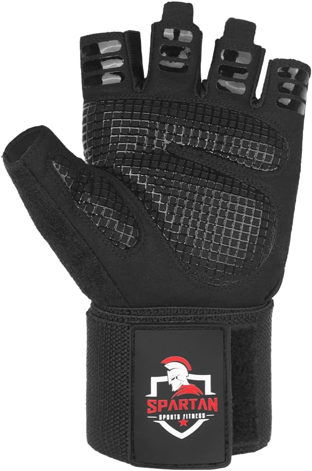 Spartan Gym Gloves for Men & Women – Weight Lifting Gloves with Wrist Support, Full Palm Protection, Breathable Non-Slip Grip for Weightlifting, Workout, Training, Fitness, Crossfit, Exercise