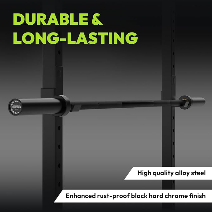 HANDBODE Olympic Barbell, 4FT, 5FT, 6FT & 7FT Weight Bar, Multiple Options | 2-Inch Needle Bearings, Hard Chrome Coating, Knurled Grip, Powerlifting, Bench Press, Deadlift, Squat, Hip Thrusts And Cleans