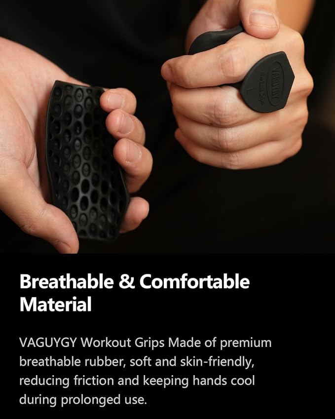 Workout Grips,Rubber Fingerless Gym Gloves, Pull Up Grips for Men Women Crosstraining Palm Grips Hand Protection,Suitable for Gym & Home Workouts, Improves Grip Strength