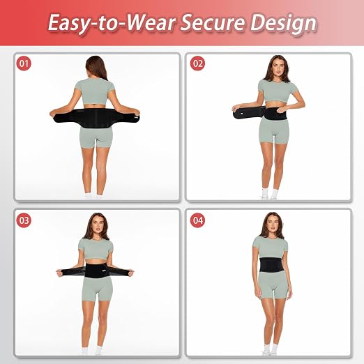 Adult Breath Lumbar Support Brace Dual Adjustable Straps Back Pain | Breathable Back Brace Dual Adjustable Straps Adult Lumbar Support for Sciatica Back Pain Relief,Blcak,33-41 In