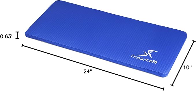 ProsourceFit Extra Thick Yoga Knee Pad and Elbow Cushion 15mm (5/8”) Fits Standard Mats for Pain Free Joints in Yoga, Pilates, Floor Workouts