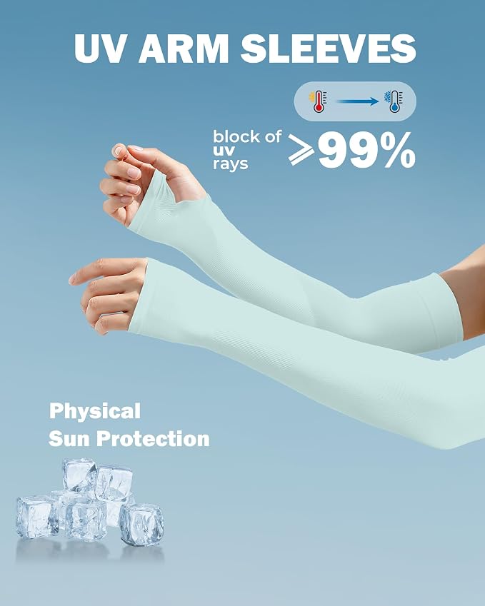 Arm Sleeves for Men Women UV Sun Protection Compression Arm Warmer Tattoo Cover Up, Sports Golf Cooling Sleeves