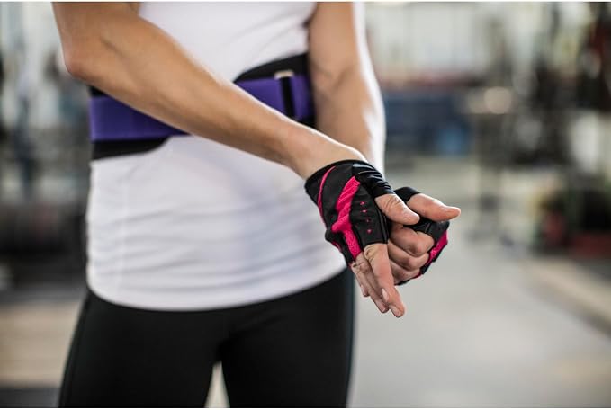 Harbinger Women's Pro Gloves with Vented Cushioned Leather Palm for Weightlifting, Training, Fitness, and Gym Workouts
