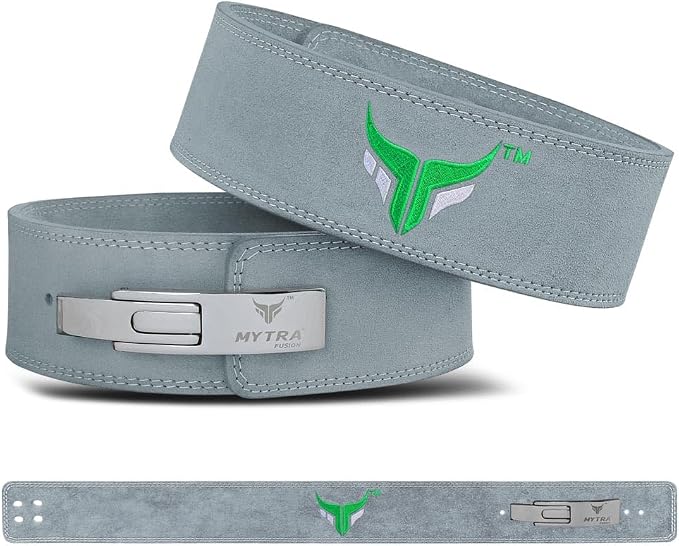 Mytra Fusion Weight Lifting Belt for Men and Women Gym Belt 10MM Thick and 4" wide 100% Genuine Leather Workout Belt for Weightlifting, Powerlifting, Gym, Training and Bodybuilding