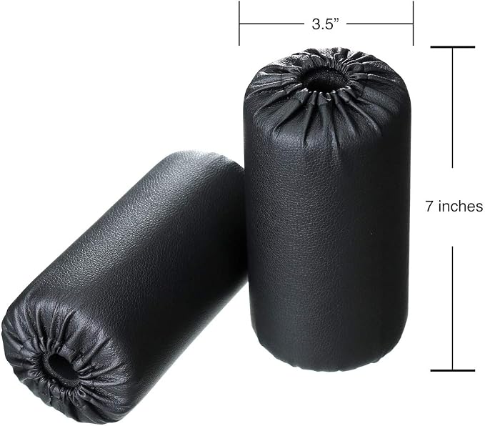 Foam Foot Pads Rollers Set of a Pair (7"x3.5"x20mm) for Home Gym Exercise Machines Equipments Replacements with 1 Inch Rod