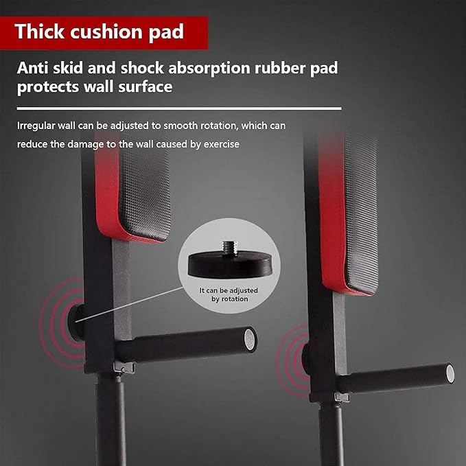 Wall Mount Pull Up Bar Wall Mounted Body Press Pull Up Bar Gym Chin-Up for Upper Body Workout