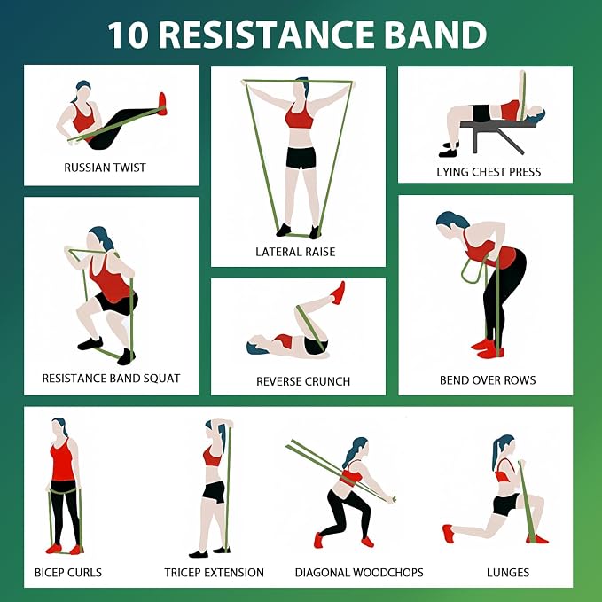 LEEKEY Pull Up Assistance Bands,Muit Levels Resistance Bands for Senior/Adults,Exercise Bands with Door Anchor, Strength Bands for Fitness Training, Physical Therapy,Home Gym Workouts