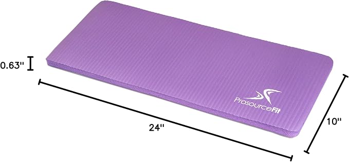 ProsourceFit Extra Thick Yoga Knee Pad and Elbow Cushion 15mm (5/8”) Fits Standard Mats for Pain Free Joints in Yoga, Pilates, Floor Workouts