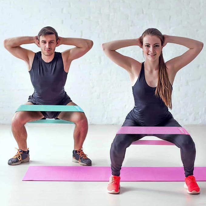 Resistance Bands, Fabric Workout Bands for Women & Men, Cloth Booty Resistance Loop Bands, Thick Squat Bands for Butt/Legs/Thigh/Hip/Glute Excersing