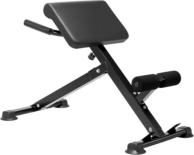 VEVOR Roman Chair Hyperextension Bench, 250 lbs Adjustable & Foldable Extension Machine, Multi-Function Exercise Equipment for Glute, Hamstring, Back, and Ab Workout, Fitness Weight Bench for Home Gym