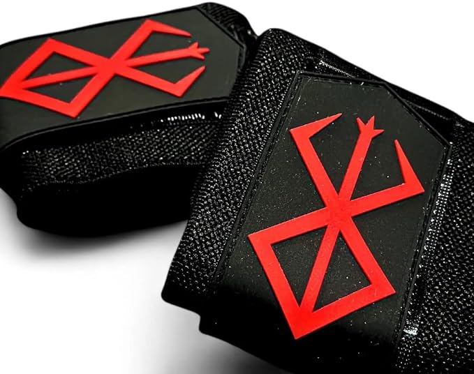 Anime Wrist Wraps Ideal for Weightlifting, Powerlifting, and Crossfit. One Size Fits All. Premium Wrist Support for Gym Workouts
