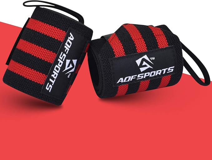 AQF Wrist Wraps for Weightlifting & Powerlifting, 18" USPA Approved (Pair)