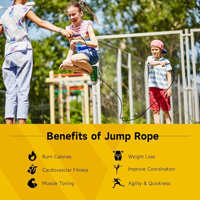 10 Pack Adjustable Jump Rope for Fitness and Exercise - PVC Skipping Rope for Men, Women and Teens - Tangle-Free for Keeping Fit, Training, Workout