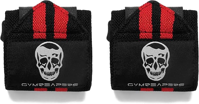 Gymreapers Weightlifting Wrist Wraps (IPF Approved) Professional Quality Wrist Support with Heavy Duty Thumb Loop - Best Wrap for Powerlifting Competition, Strength Training, Bodybuilding
