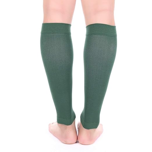 Doc Miller Calf Compression Sleeves 30-40 mmHg for Men & Women, 1 Pair | Knee High, Medical Grade, Footless Compression Socks, Shin Splints, Leg Swelling, Varicose Veins, Wide Calf, Nurses, Recovery
