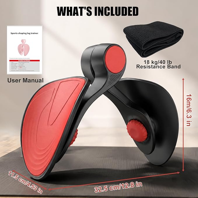 Pelvic Floor Exercise Devices 35lb Resistance Kegel Thigh Trainer with Band | Pelvic Floor Muscle Training, Inner Thigh Exerciser, Postpartum Recovery Support for Women, Suitable for Women and Men