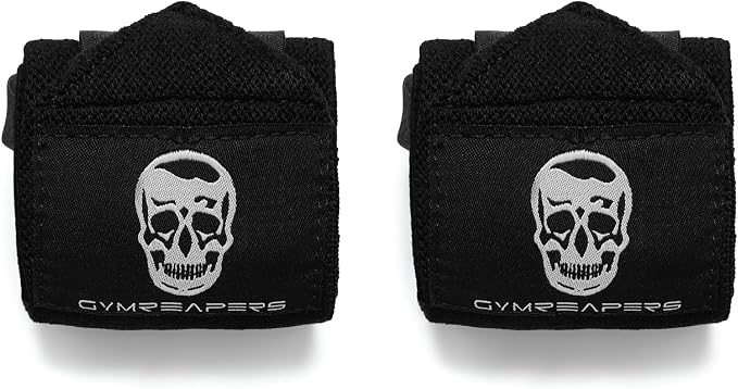 Gymreapers Weightlifting Wrist Wraps (IPF Approved) Professional Quality Wrist Support with Heavy Duty Thumb Loop - Best Wrap for Powerlifting Competition, Strength Training, Bodybuilding