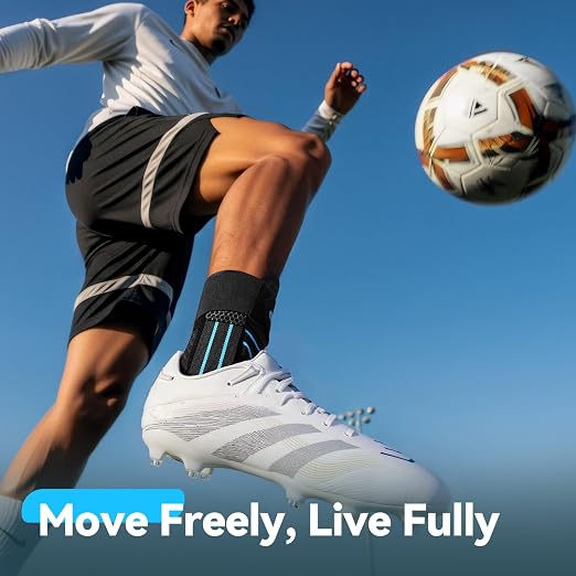 Ankle Brace for Women Men, Lace Up Foot Stabilizer for Sprained Ankle | 2 Removable Side Stabilizers, Quick Lace-Up, Figure 8 Support, Adujustable, Fit for Achilles Tendonitis, Injured Ankle
