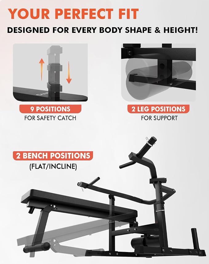 GMWD Chest Press Machine, Bench Press Machine with Independent Converging Arms, Adjustable Flat Incline Bench for Chest, AB Workouts, Shoulder Home Gym Equipment