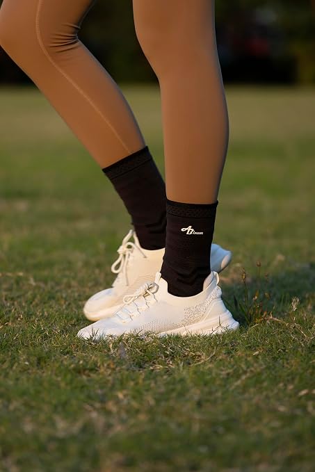 ABIRAM Ankle Brace for Men & Women - Adjustable Support & Compression Sleeve with Wrap for Sprained Ankle, Plantar Fasciitis, Achilles Tendonitis - Breathable Guard for Running, Sports, Recovery