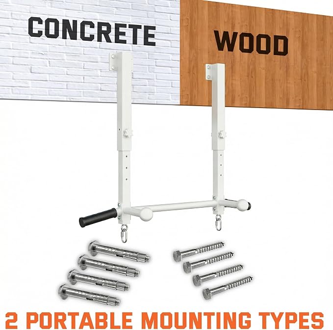 Joist Mounted Pull Up Bar, 800 lbs Heavy Duty Wall Mounted Chin Up Bar, Adjustable Height Pullup Bar for Garage, Basement, Backyard, Beam and Rafter Mount, Easy Installation, Ideal for Multiple Grip Options