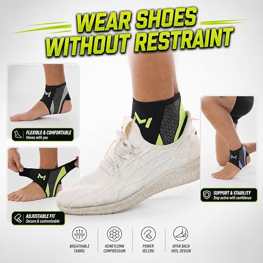 Ankle Brace & Lace-Up Support Stabilizer - Purple | For men & women: adjustable straps for high compression. Ideal for basketball, sports recovery & daily protection.