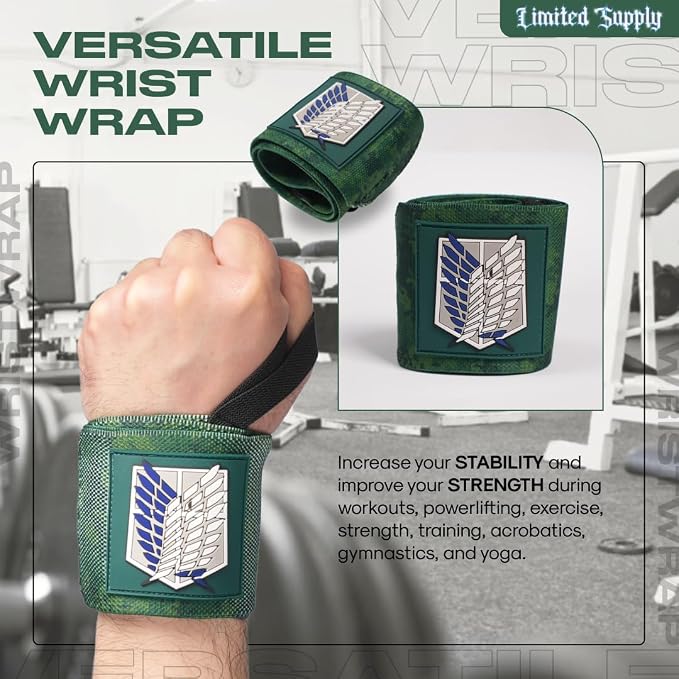 Anime Wrist Wraps Lifting Straps 24" for Men and Women - 1 Pair Each, Gym Accessories Support Weightlifting, and Improve Workout