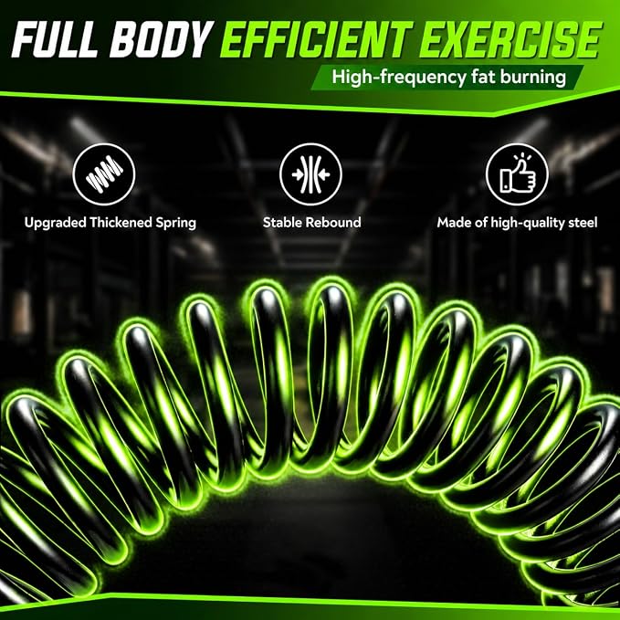 Weighted Ropeless Battle Ropes 2 Pack – 2026 Edition | Cordless Portable No Anchor Battle Rope for Home Gym & Apartment | HIIT Strength & Cardio | Non-Slip Handle | Gloves & Exercise Poster