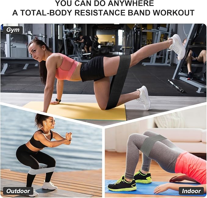 Booty Bands Set, Resistance Bands for Working Out, Exercise Bands for Women and Men Legs and Butt, Stretch Bands for Pilates, Yoga Starter Set