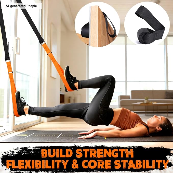 TOBWOLF Suspension Strap Training Kit, Full-Body Workout for Home Outdoor | Built-in Door Anchor, Compact Carry Bag, Adjustable Training Straps, Bodyweight Core & Strength Training, for Travel & Home