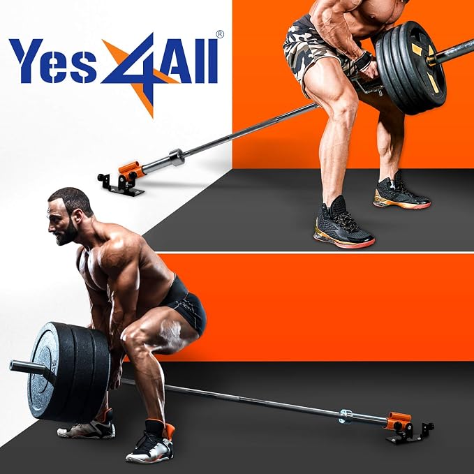 Yes4All Exercise Machine Adjustable T Bar Row Attachment, D Row Handle/Landmine Handle Attachment with Textured Rubber Handles