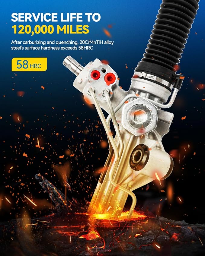 PHILTOP Power Steering Rack and Pinion Compatible with Ford Ranger 2001 2.5L/01-11 2.3L 4.0L/01-08 3.0L, Mazda B3000 01-07 3.0L, B4000 01-07 2009 All Models, Hydraulic Rack and Pinion 22-257
