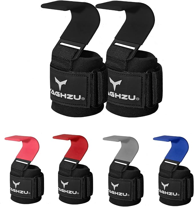 Weight Lifting Hooks, Padded Weight Lifting Straps Wrist Straps for Men and Women, Premium Deadlift Straps for Weightlifting and Powerlifting, Weight Lifting Gloves for Pull Ups