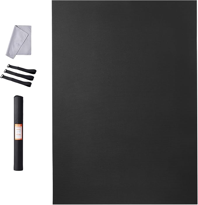 VEVOR Large Exercise Mat, 12'x6'/10'x6'/9'x6'/8'x6'/8'x5'/7'x5'/6'x4' (7mm) Extra Thick, Non Slip High Density Premium Workout Mat, Exercise Yoga Mat for Men & Women, Fitness & Exercise Mat with Bag & Carry Strap, for All Types of Home Yoga, Pilate & F...