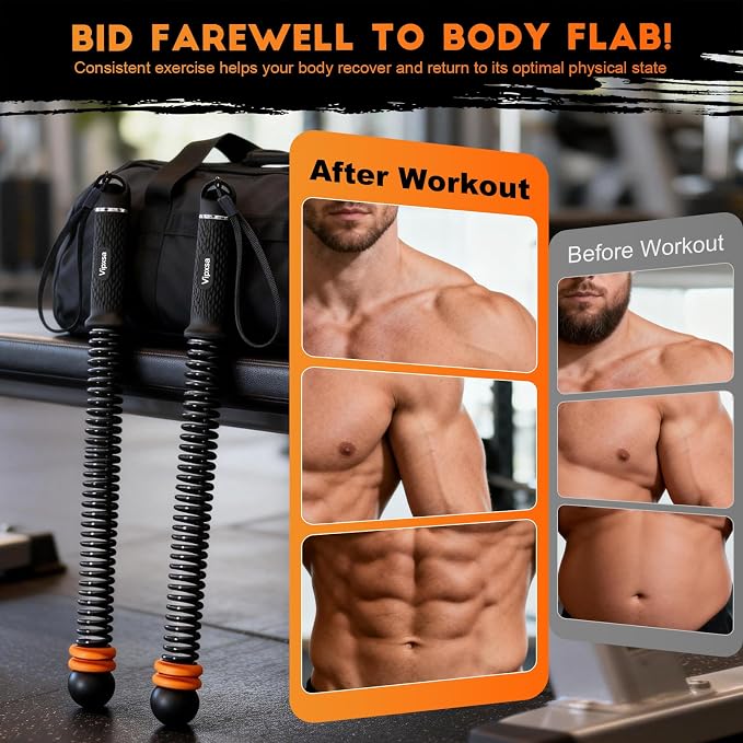 Adjustable Weights Cordless Battle Ropes,Portable Ropeless Battle Ropes for Home Gym with Storage Bag, Weighted Exercise Equipment for Low-Impact Workout, Strength & HIIT, for Men & Women