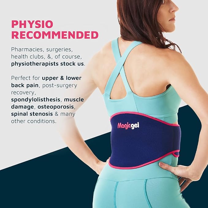 Magic Gel Ice Pack for Back Pain Relief | 1 Pack Reusable Lower Back Wrap for Hot or Cold Therapy | Relief for Lower Lumbar, Sciatic Nerve, Herniated or Degenerative Disc, Coccyx, Tailbone Pain