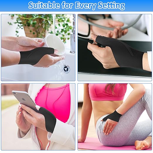 Thumb Wrist Brace Compression Stabilizer Thumb Support Spica Splint for Carpal Tunnel, Arthritis, Tendonitis and TFCC Pain Relief - Women & Men - Fits Left or Right Hand - Breathable, Soft Large