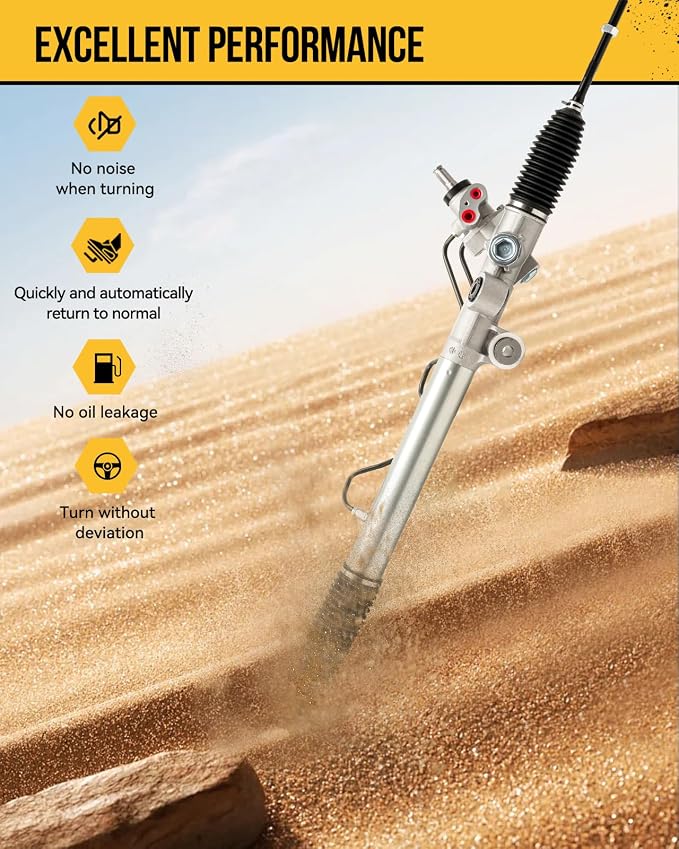 KAC Hydraulic Power Steering Rack and Pinion Assembly Compatible with Hummer 2006 2007 2008 H3 All Models Replace# 221117