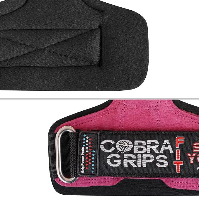 Cobra Grips Weight Lifting Gloves with Adjustable Neoprene Padded Wrist Wraps - Heavy Duty Alternative to Power Lifting Hooks for Deadlifts
