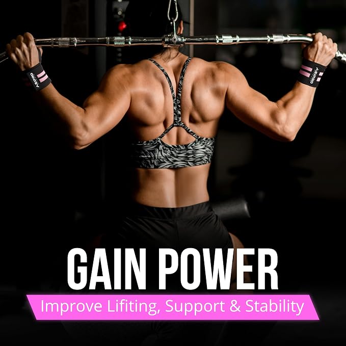 Wrist Wraps for Weightlifting 18" Wrist Straps for Weightlifting Weight Lifting Wrist Wraps for Men & Women, Muñequeras para Gym Wrist Support for Working Out, Gym Wrist Wraps for Powerlifting