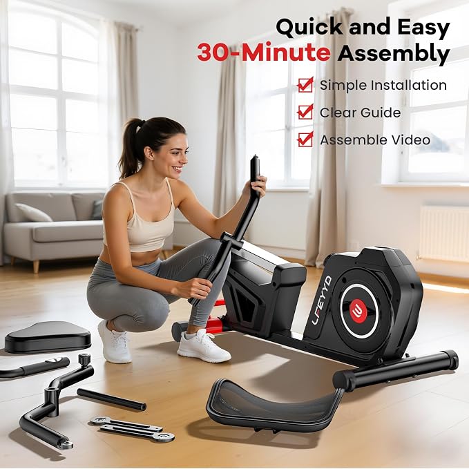 Recumbent Exercise Bike for Home, Stationary Bike with Arm Exerciser | 16-Level Magnetic Resistance, 450LBS Capacity, Bluetooth App, LCD Monitor,Heart Rate, Low-Impact Cardio & Physical Therapy