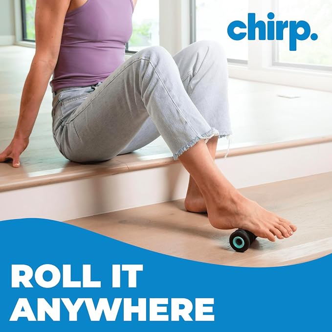 Chirp Wheel XR 2" Foot Roller, Acupressure Roller for Tired Feet, Mint | Acupressure Foot Roller, Textured Foam Roller for Feet, Plantar Massage, Muscle Recovery, Compact 2 Inch