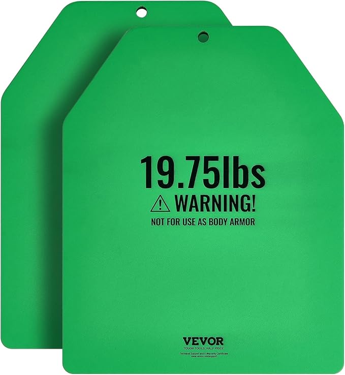 VEVOR Weight Vest Plates, 5.75/8.75/14.5/19.75 LB Pairs, Premium Steel Weighted plates, Additional Weight for Weight Vests, for Strength Training, Running, Fitness, Heavy Workouts