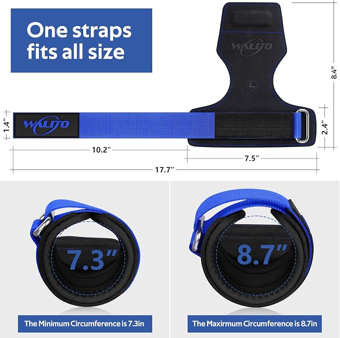 Weight Lifting Wrist Strap,Double Layer Leather Wrist Wraps with Neoprene Padding for Weightlifting & Deadlifts – Adjustable Gym Straps for Men & Women